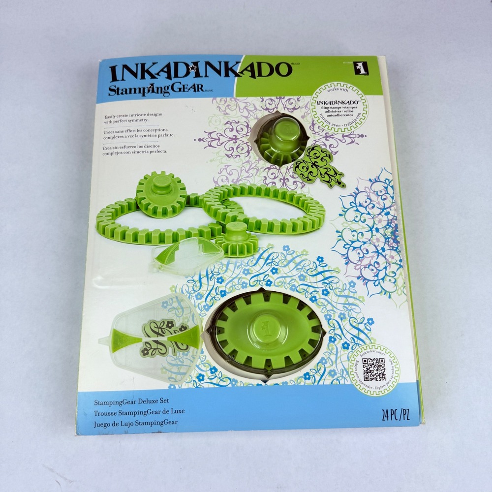 Inkadinkado StampingGear Deluxe Set 24pc Pattern Making Kit 65-32020 Green‎
